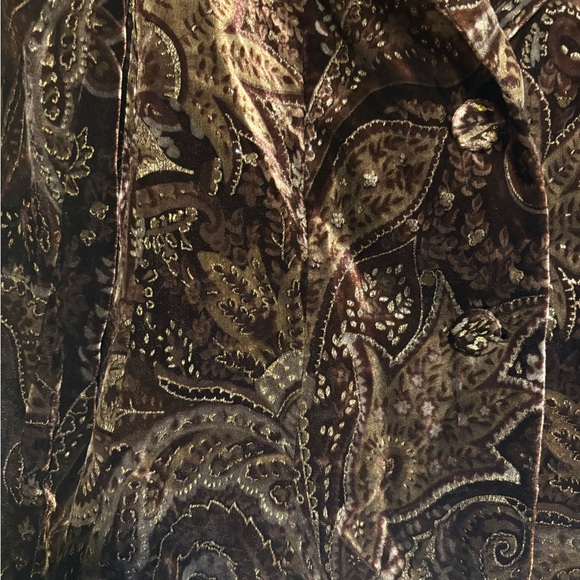 Peter Nygard Elegant Brown Paisley Blazer - Picture 3 of 4